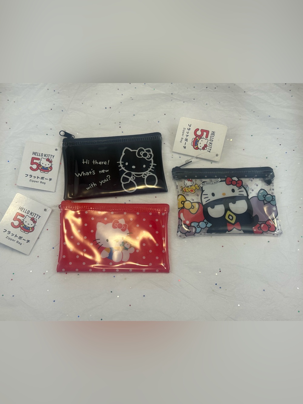 Hello Kitty 50th Anniversary  PVC Coin Pouches bundle (3)